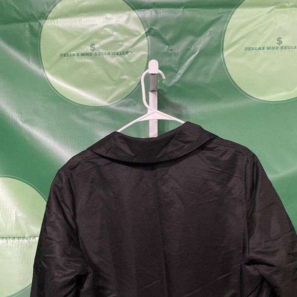 JONES NEW YORK Women's swing style button front rainjacket  in BLACK sz L - EUC - Picture 7 of 8